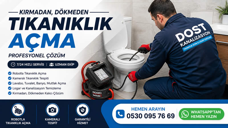 Haymana robotla Bina Gider Tıkanıklığı Açma